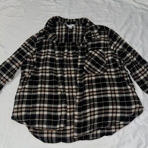 Plaid Button-Up Shirt